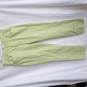 Zara High Rise Straight Leg Lime Green Denim Jeans Size 10 Cotton 90s, 31" Insea